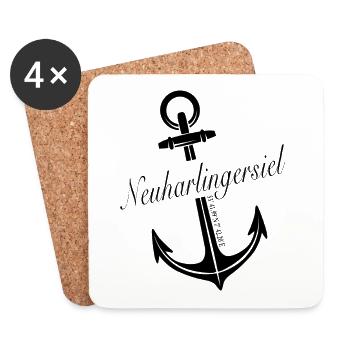 Neuharlingersiel - Untersetzer (4er-Set) - Weiß - Vorne
