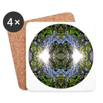 Nature Mandala Source à Nbg Erlenstegen - Dessous de verre (lot de 4) - blanc - Devant