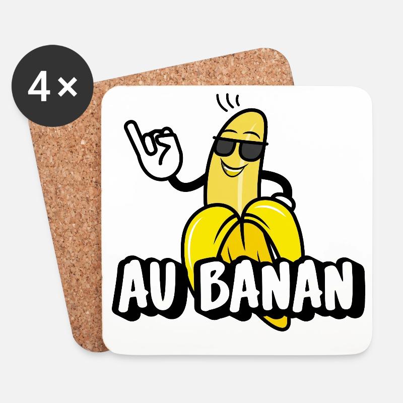 Au Banan - Untersetzer (4er-Set) - Weiß
