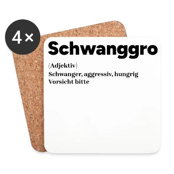 Schwangerschaft Schwanger Mutter Statement Eltern - Untersetzer (4er-Set) - Weiß - Vorne