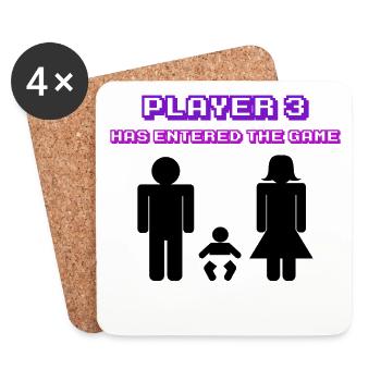 Pregnant Parents Birth Statement Family Happiness - Coasters (set of 4) - white - Front