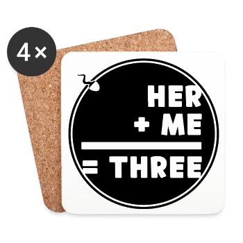 Parent Family Happiness Pregnant Statement Baby - Coasters (set of 4) - white - Front