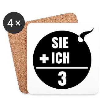 Papa Pregnant Cool Saying Family Happiness Baby - Coasters (set of 4) - white - Front