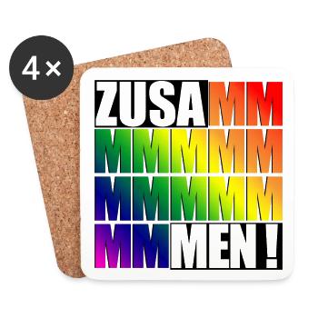 Zusammen - Untersetzer (4er-Set) - Weiß - Vorne