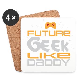 Zukünftiger Geek wie Papa - Untersetzer (4er-Set) - Weiß - Vorne