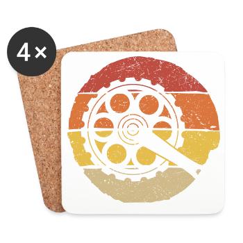 Sunset Film Reel Hand - Coasters (set of 4) - white - Front