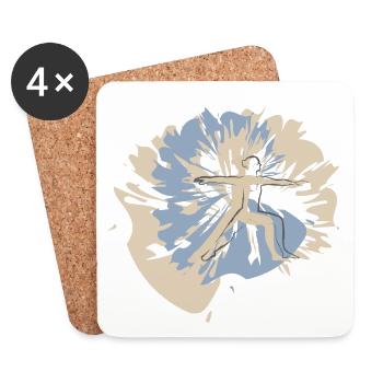 Rikle's Yoga Design - Coasters (set of 4) - white - Front