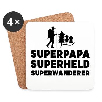 Hiking Hikers Statement Mountain Hike Nature - Coasters (set of 4) - white - Front