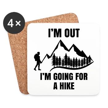 Climbing Hikers Statement Hiking Mountain Peaks - Coasters (set of 4) - white - Front
