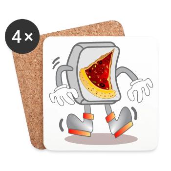 Computer - PIZZA ORDER - Coasters (set of 4) - white - Front