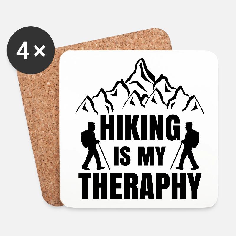Summit Mountain Hiking Hiking Wanderer Statement - Coasters (set of 4) - white