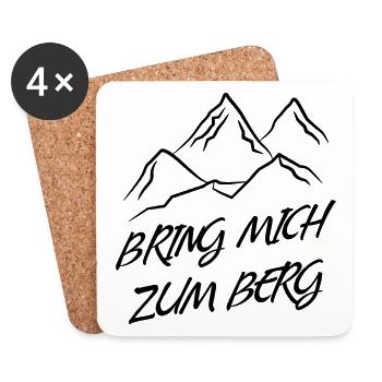 Naturliebhaber Statement Wandern Wanderer Berge - Untersetzer (4er-Set) - Weiß - Vorne