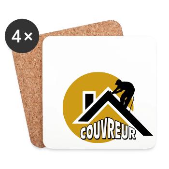 Couvreur - Dessous de verre (lot de 4) - blanc - Devant