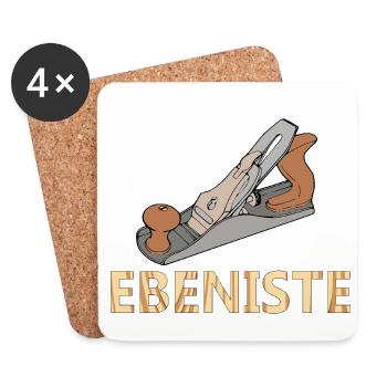 Ebeniste - Dessous de verre (lot de 4) - blanc - Devant