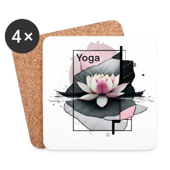 Yoga - Coasters (set of 4) - white - Front