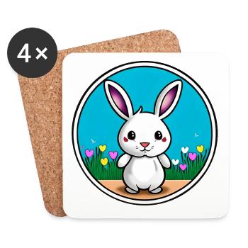 Cute Easter - Coasters (set of 4) - white - Front