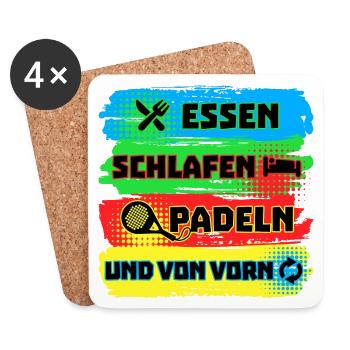 Padelspiel Padel Sportart Rückschlag Statement - Untersetzer (4er-Set) - Weiß - Vorne