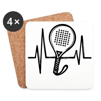 Racket Sport Training Padel Padel - Coasters (set of 4) - white - Front