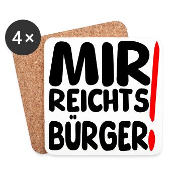 reicht mir Bürger - Untersetzer (4er-Set) - Weiß - Vorne