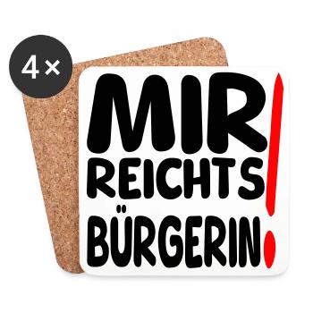 reicht mir Bürgerin - Untersetzer (4er-Set) - Weiß - Vorne