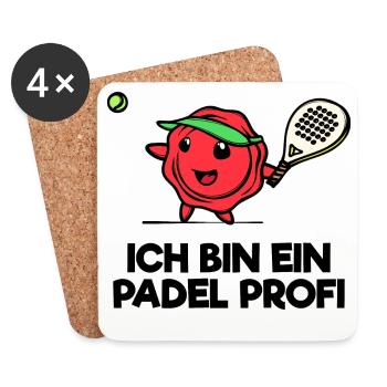 Bälle Schläger Spieler Padel Statement Sportart - Untersetzer (4er-Set) - Weiß - Vorne