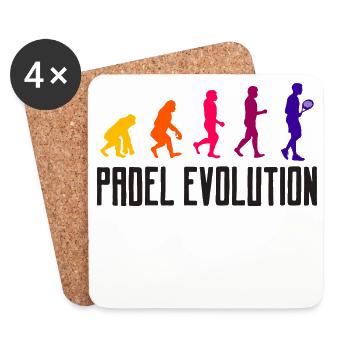 Padelspiel Padel Evolution Spieler Sportart Spruch - Untersetzer (4er-Set) - Weiß - Vorne