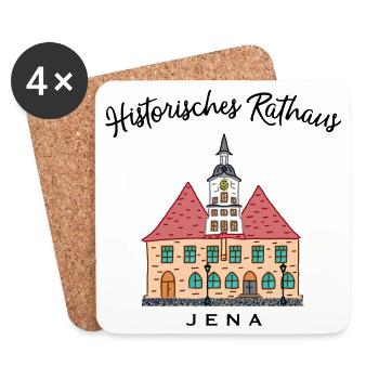 Jena, Historic Town Hall,Thuringia - Coasters (set of 4) - white - Front