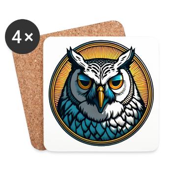 Wise Owl Wisdom - Coasters (set of 4) - white - Front