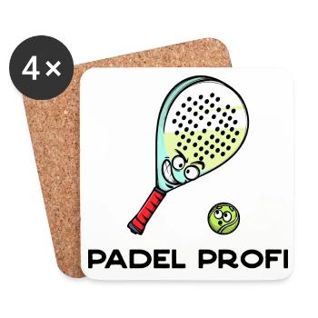 Padel Game Player Statement Padel Racket Balls - Coasters (set of 4) - white - Front