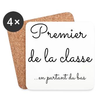 Premier en partant du bas - Dessous de verre (lot de 4) - blanc - Devant