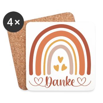 Danke  - Untersetzer (4er-Set) - Weiß - Vorne