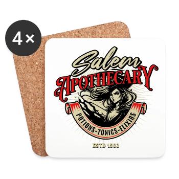 Salem Apothecary Witch - Coasters (set of 4) - white - Front