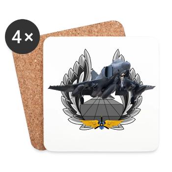 F-4 - Untersetzer (4er-Set) - Weiß - Vorne