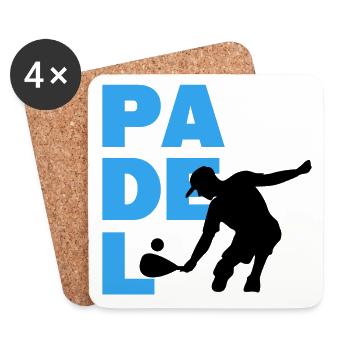 Padel Game Spiler Statement Balls Racket Padel - Coasters (set of 4) - white - Front