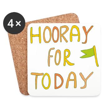 hooray for today - Untersetzer (4er-Set) - Weiß - Vorne