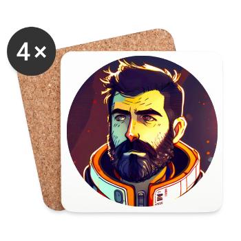Anime Pilot - Coasters (set of 4) - white - Front