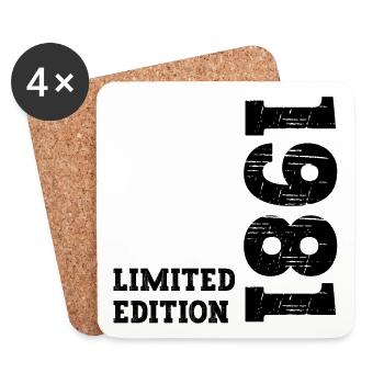 Vintage 1981 - Untersetzer (4er-Set) - Weiß - Vorne