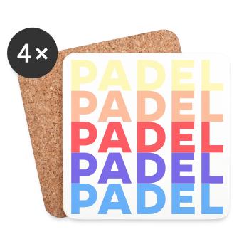 Padel Training Spruch Sportart Padelspiel Spieler - Untersetzer (4er-Set) - Weiß - Vorne