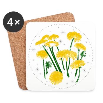 Dandelion Spring Starry Sky - Coasters (set of 4) - white - Front