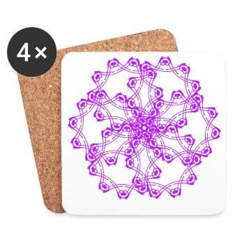 Random patterns circled - Coasters (set of 4) - white - Front