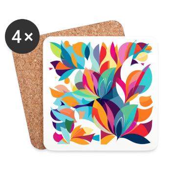 Flower Dance - Coasters (set of 4) - white - Front