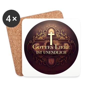 Jesus Christus von Nazareth Glaube Bibel Jesus - Untersetzer (4er-Set) - Weiß - Vorne