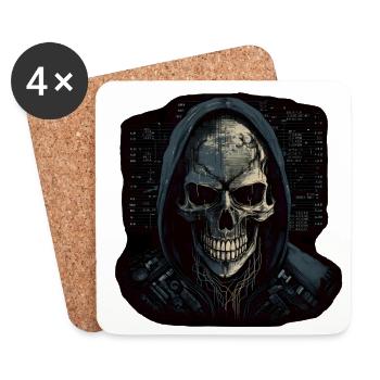 Hacker - Untersetzer (4er-Set) - Weiß - Vorne