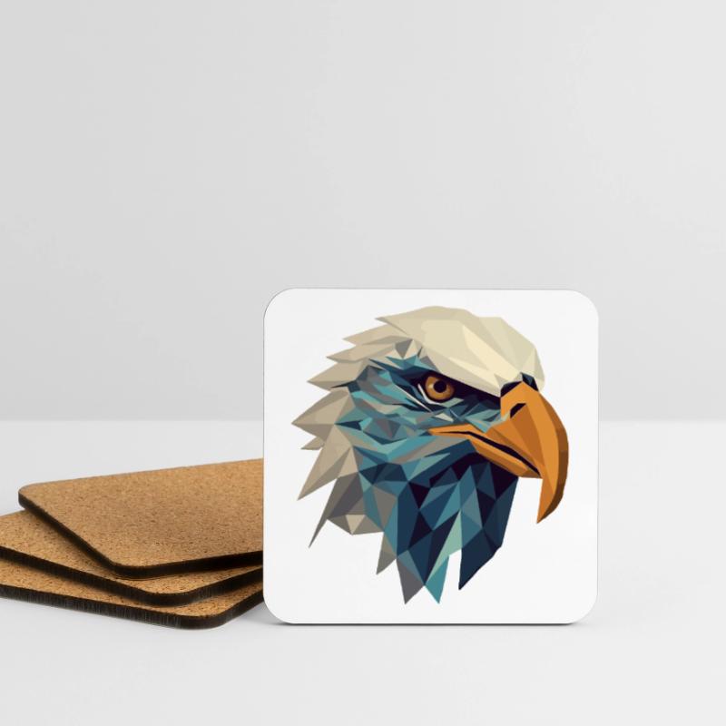 Stylized, geometric eagle Coasters (set of 4)