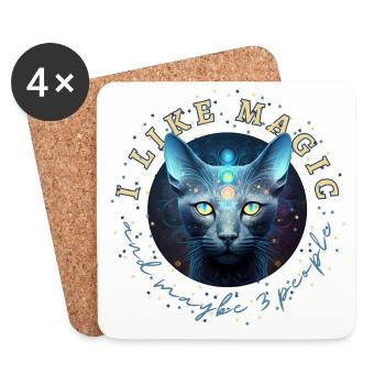 I Like Magic And Maybe 3 People - Coasters (set of 4) - white - Front