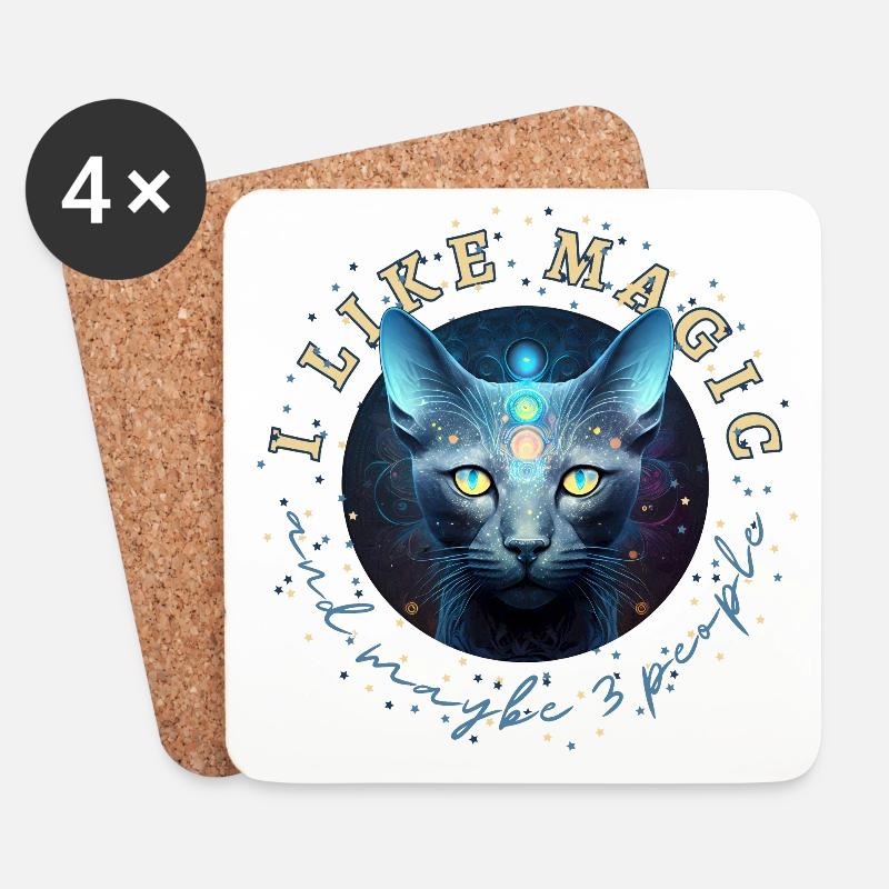 I Like Magic And Maybe 3 People - Untersetzer (4er-Set) - Weiß