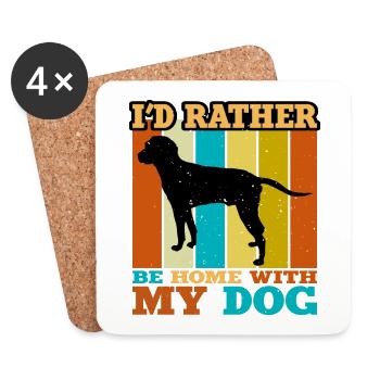Anglo Francais De Petite Venerie Dog Silhouette - Coasters (set of 4) - white - Front
