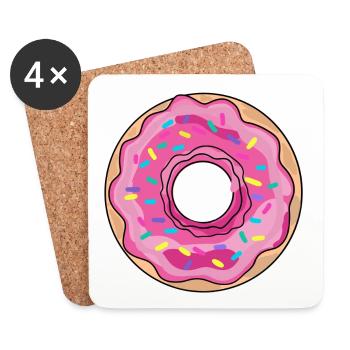 Donut - Untersetzer (4er-Set) - Weiß - Vorne