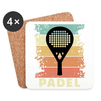 Tennis Sportart Padel Spruch Padelspiel Schläger - Untersetzer (4er-Set) - Weiß - Vorne