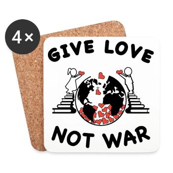 Peace, not war - Coasters (set of 4) - white - Front